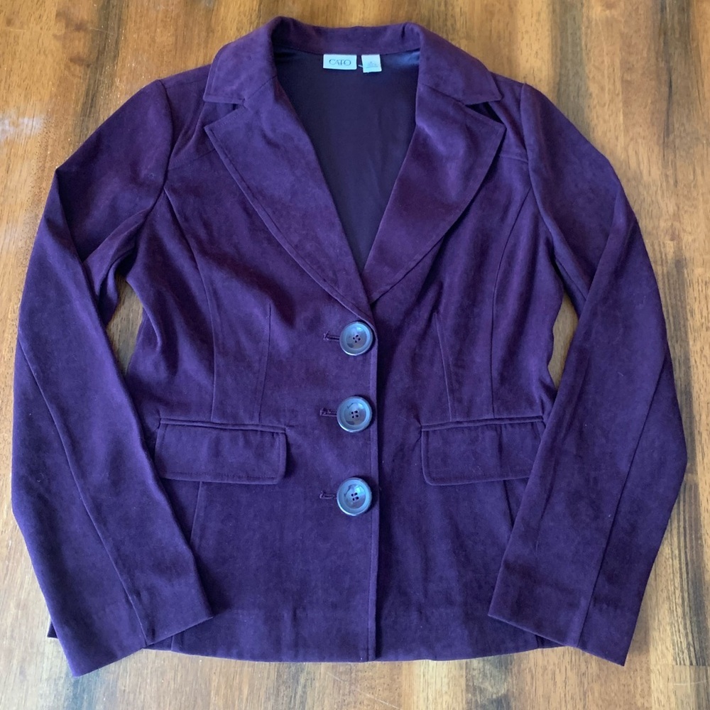 Cato Rich Plum Purple Women's Blazer 6